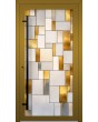 LIM SG2 - Puerta exterior de aluminio con bisagras y vitrales personalizados