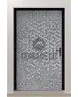 PIVOT Squares - puerta pivotante con textura cuadrada de metal fresado