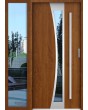 Configuración personalizada: puerta de entrada de acero STA con panel lateral izquierdo y panel de cristal (vista desde el exterior).