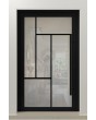 PIVOT MN1: puerta pivotante de aluminio totalmente acristalada con travesaños