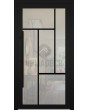 LIM MN1: puerta de entrada de aluminio totalmente acristalada con travesaños