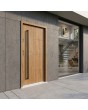 Puerta de entrada de acero resistente a la intemperie de Turners Oak