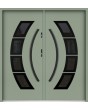 Sta Taurus Double noir: puerta doble metálica de alta seguridad para exteriores, con cristal y marco negro
