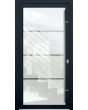 LIM Glass S3 - puerta principal esmerilada con tres franjas transparentes