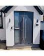 Anthracite external stylish modern aluminium front door