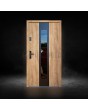 Puerta metálica moderna hecha a medida de roble de Turners.
