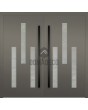 LIM Turma doble - puerta de entrada moderna doble de aluminio con tres cristales
