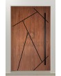 PIVOT V37: elegante puerta de entrada pivotante de aluminio con rayas.