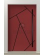 PIVOT V37: elegante puerta de entrada pivotante de aluminio con rayas.