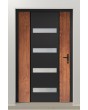 PIVOT V09 - puerta pivotante de seguridad de aluminio con decoración de madera