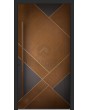 LIM V10 - puerta de entrada de aluminio con acabado en madera