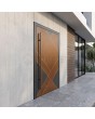 LIM V10 - puerta de entrada de aluminio con acabado en madera