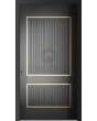 LIM V15 - puerta de entrada de aluminio con elementos aplicados y fresados