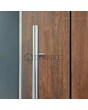 LIM V22 - puerta de entrada de aluminio con piedra natural