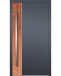 LIM V22 - puerta de entrada de aluminio con piedra natural