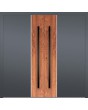 LIM v22 doble - puerta de entrada doble de aluminio con decoración de madera