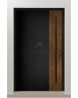 PIVOT V23 - Puerta de entrada moderna tipo Pivot con ranuras fresadas y detalles decorativos