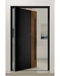 PIVOT V23 - Puerta de entrada moderna tipo Pivot con ranuras fresadas y detalles decorativos