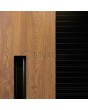 PIVOT V24 - Puerta de entrada Pivot con elementos decorativos y ranuras CNC