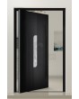 PIVOT V22 - puerta de entrada pivotante de aluminio con decoración de madera