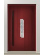 PIVOT V22 - puerta de entrada pivotante de aluminio con decoración de madera