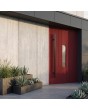 PIVOT V22 - puerta de entrada pivotante de aluminio con decoración de madera