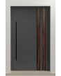 PIVOT V28 - puerta de entrada de aluminio con decoración de madera