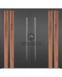 LIM v28 doble - puerta de entrada doble de aluminio con decoración de madera