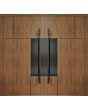 LIM v35 doble: puerta de entrada doble de aluminio con textura y decoración de madera