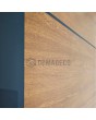 PIVOT V36 - puerta de entrada pivotante de aluminio con decoración de madera