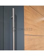LIM v36 doble - puerta de entrada doble de aluminio con decoración de madera