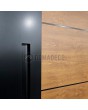 LIM v36 doble - puerta de entrada doble de aluminio con decoración de madera