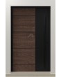 LIM v36 - puerta de entrada de aluminio con piedra natural