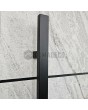LIM V42 doble - puerta de entrada doble de aluminio revestida con textura de piedra rocosa blanca