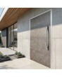 Puerta pivotante de aluminio recubierta de cuarzo sinterizado