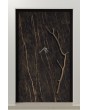 LIM V54 - puerta batiente de aluminio revestida de cuarzo sinterizado Noir Desir