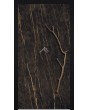 LIM V54 - puerta batiente de aluminio revestida de cuarzo sinterizado Noir Desir