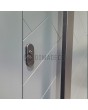 LIM v59 doble: puerta exterior doble de aluminio premontada con nervaduras.