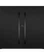 LIM v61 doble - puerta doble de aluminio con rayas en espiga