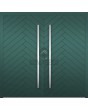 LIM v61 doble - puerta doble de aluminio con rayas en espiga