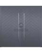 LIM v61 doble - puerta doble de aluminio con rayas en espiga