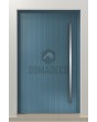 PIVOT V62 - puerta de entrada pivotante de aluminio con fresado vertical