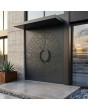 Puerta doble de entrada de aluminio color antracita con diseño fresado