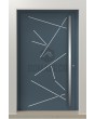 PIVOT Vario-inox - puerta de entrada pivotante de aluminio con rayas