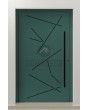 PIVOT Vario-inox - puerta de entrada pivotante de aluminio con rayas