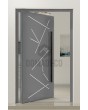 PIVOT Vario-inox - puerta de entrada pivotante de aluminio con rayas