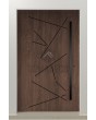 PIVOT Vario-inox - puerta de entrada pivotante de aluminio con rayas