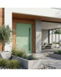 Puerta de entrada moderna de aluminio verde para casa
