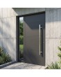 Puerta de entrada moderna de aluminio antracita