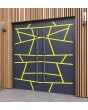 LIM W360 doble: puerta doble maciza de aluminio con rayas